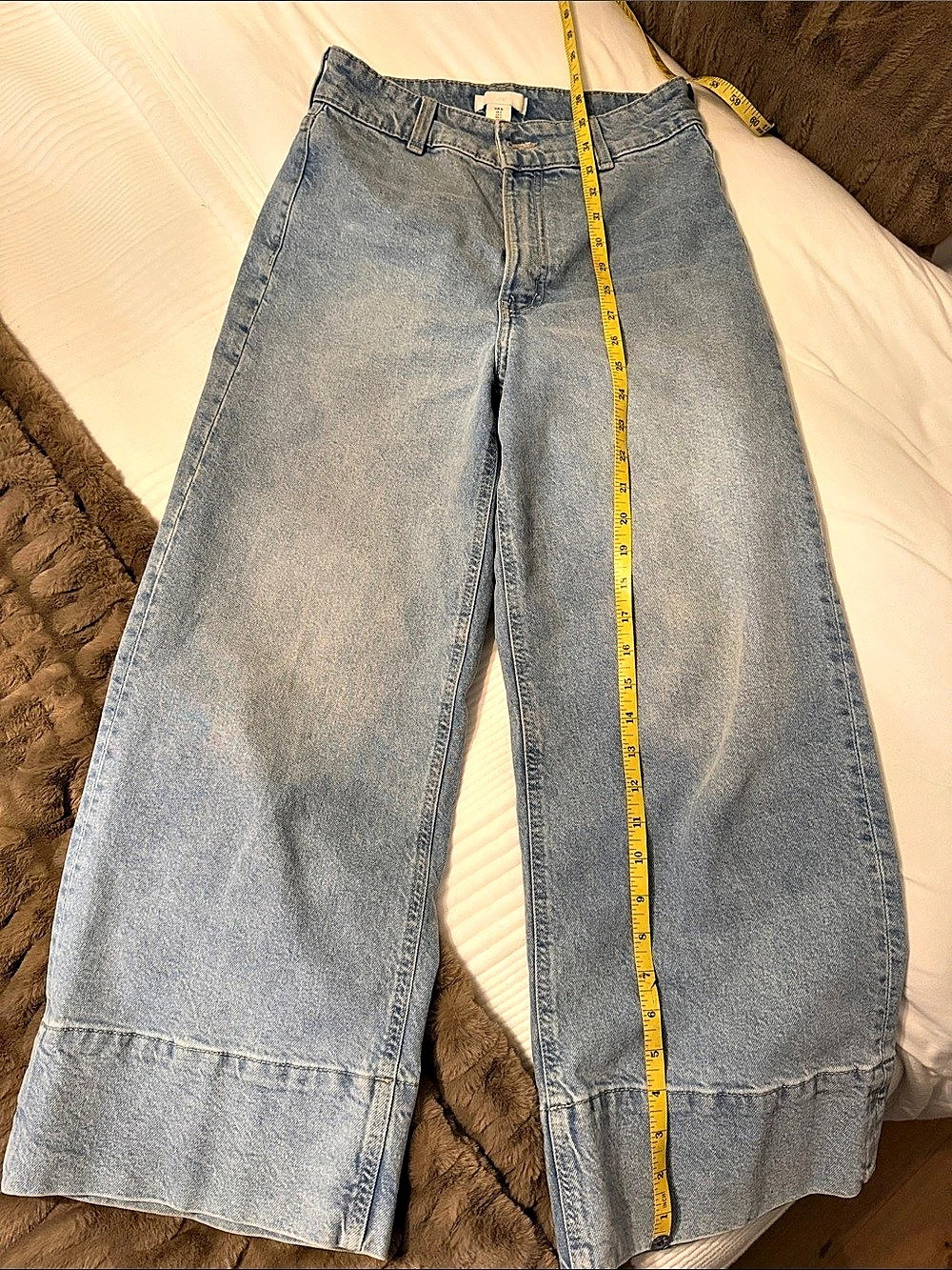H&M Wide Leg Jeans in Blue Size 4